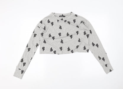 Boohoo Womens Grey   Basic T-Shirt Size S