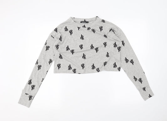 Boohoo Womens Grey   Basic T-Shirt Size S
