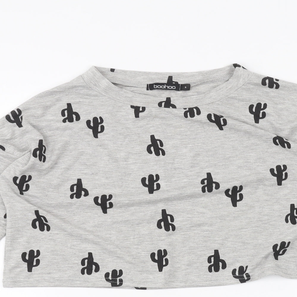 Boohoo Womens Grey   Basic T-Shirt Size S