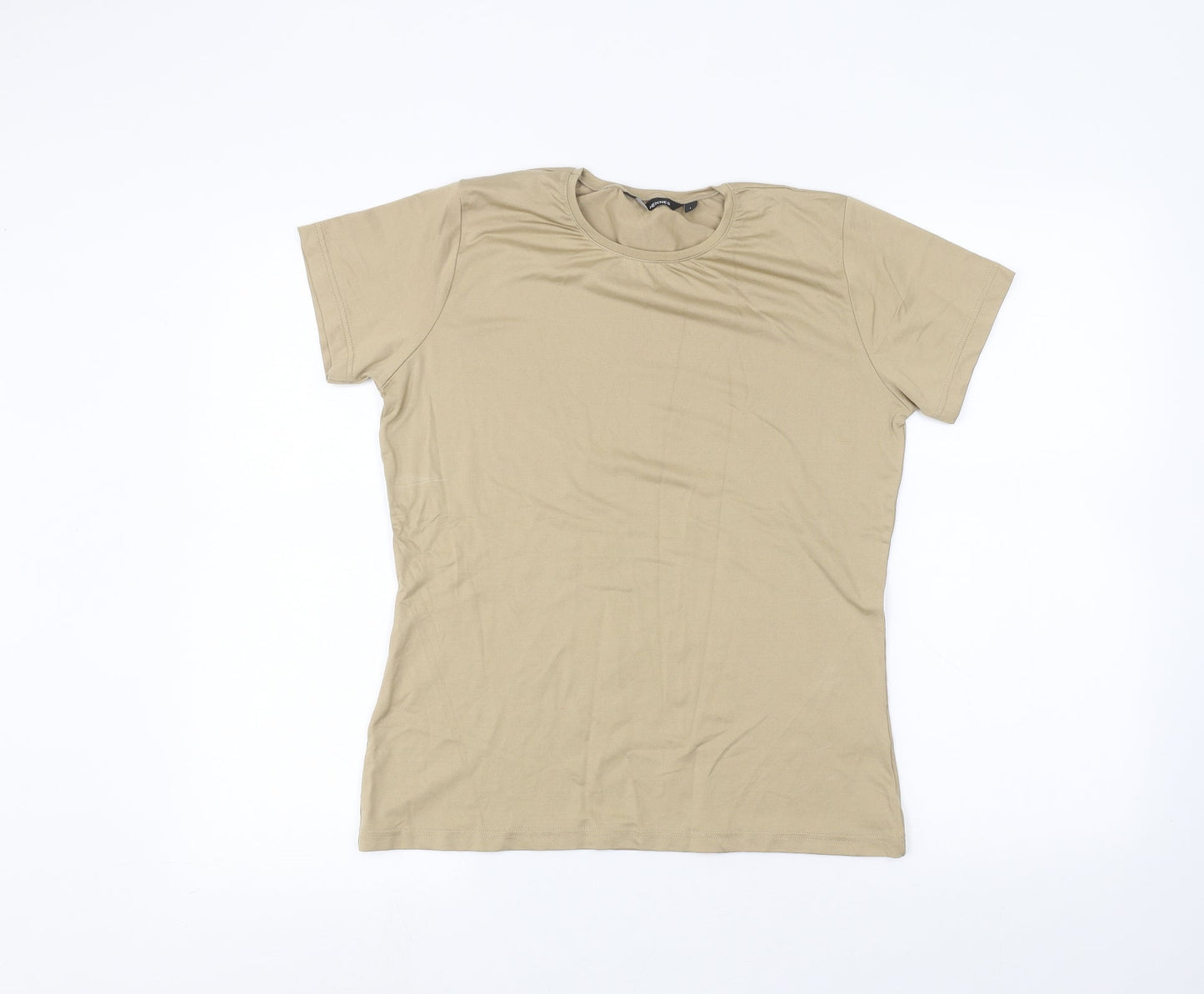 Hennes Womens Beige   Basic T-Shirt Size L