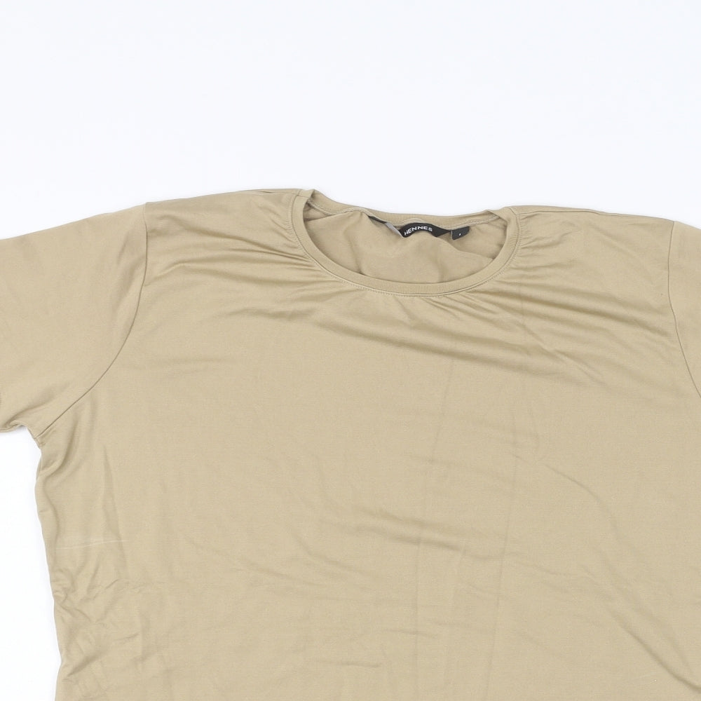 Hennes Womens Beige   Basic T-Shirt Size L