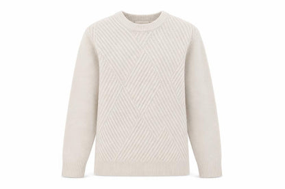 Front view of Astradivarius men’s beige jumper, size S