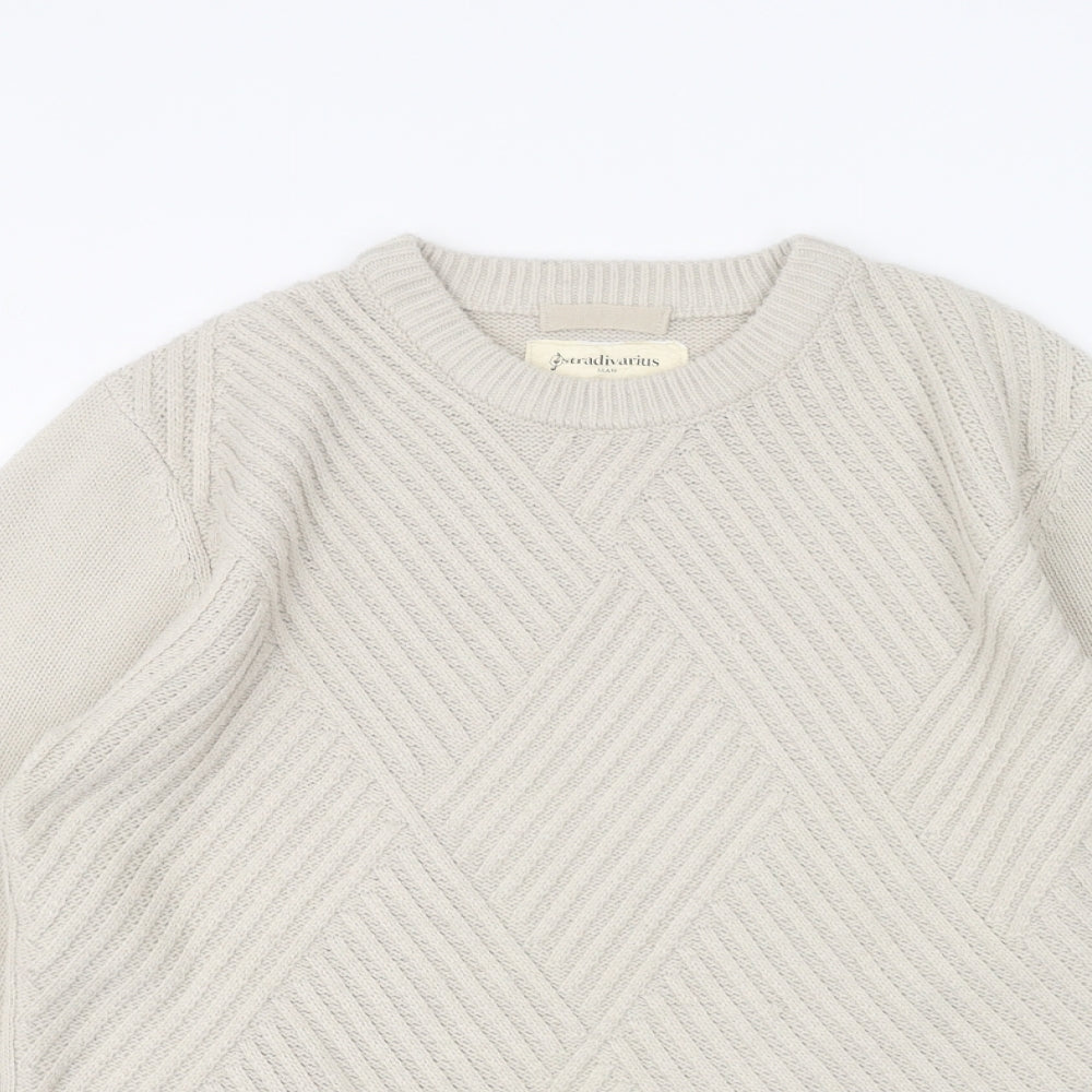 Astradivarius Mens Beige   Pullover Jumper Size S