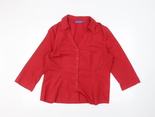 Autonomy Womens Red   Basic Button-Up Size 18