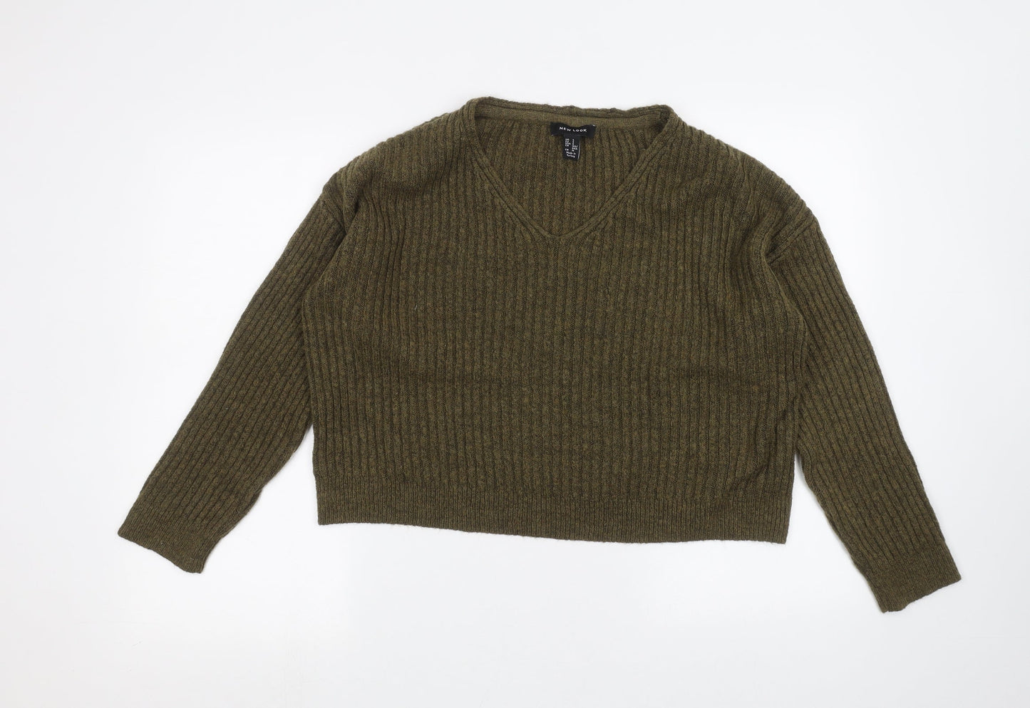 Womens UK Size S New Look Green Pullover Jumper