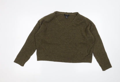 Womens UK Size S New Look Green Pullover Jumper