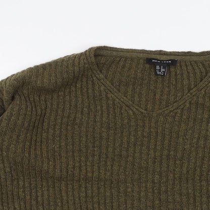 Womens UK Size S New Look Green Pullover Jumper