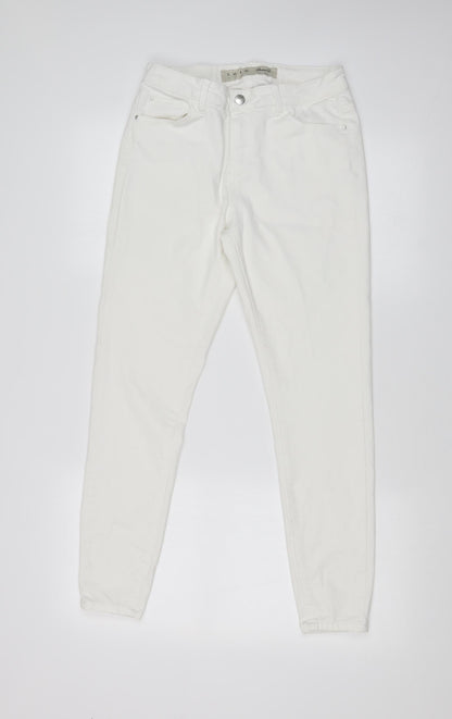 DENIM CO Womens White   Skinny Jeans Size 12 L25 in