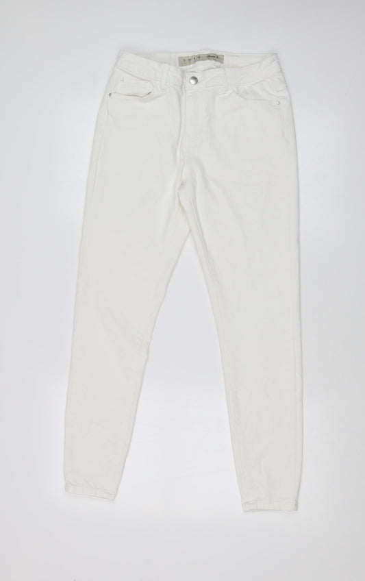 DENIM CO Womens White   Skinny Jeans Size 12 L25 in