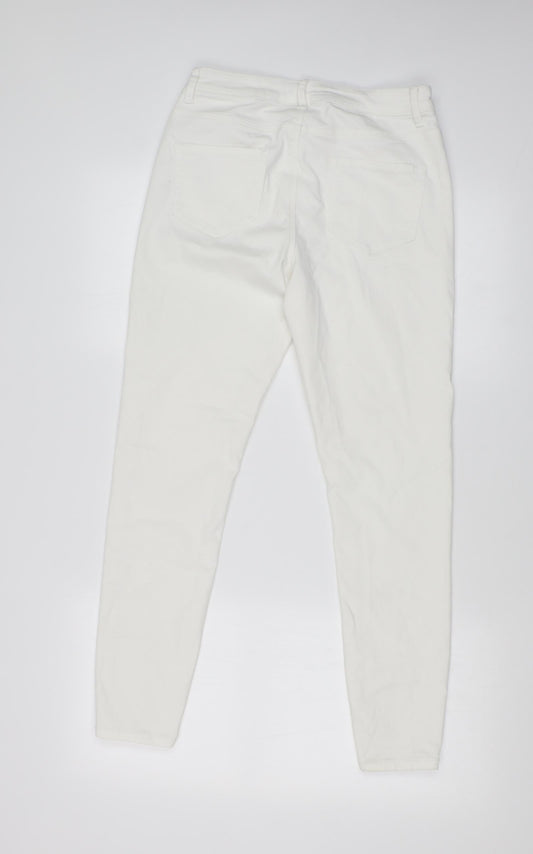 DENIM CO Womens White   Skinny Jeans Size 12 L25 in