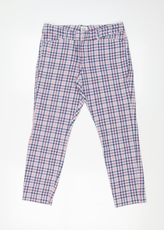 Gap Womens Multicoloured Check  Skinny Jeans Size 28 in L23 in