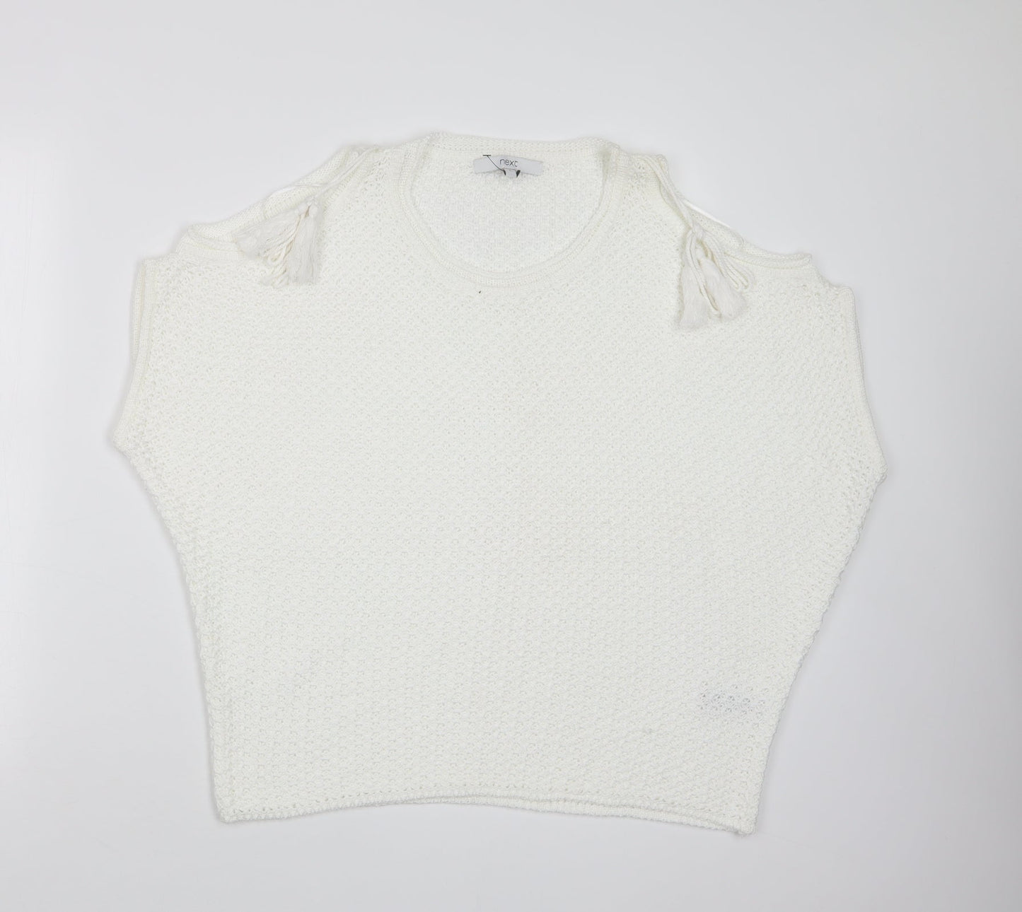 Womens UK Size S NEXT White Basic T-Shirt