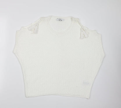 Womens UK Size S NEXT White Basic T-Shirt