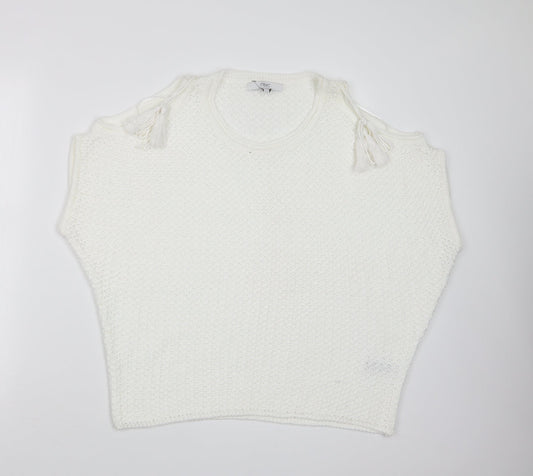 Womens UK Size S NEXT White Basic T-Shirt