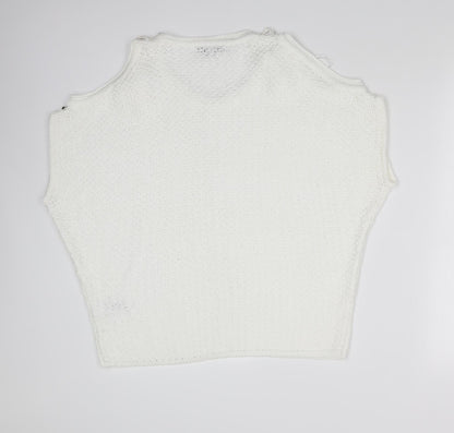 Womens UK Size S NEXT White Basic T-Shirt