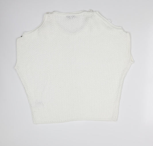 Womens UK Size S NEXT White Basic T-Shirt