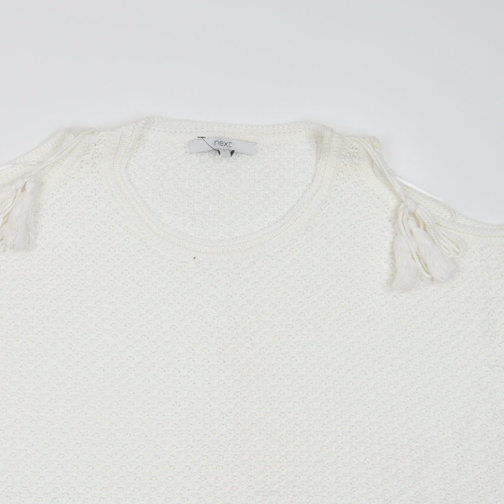 Womens UK Size S NEXT White Basic T-Shirt