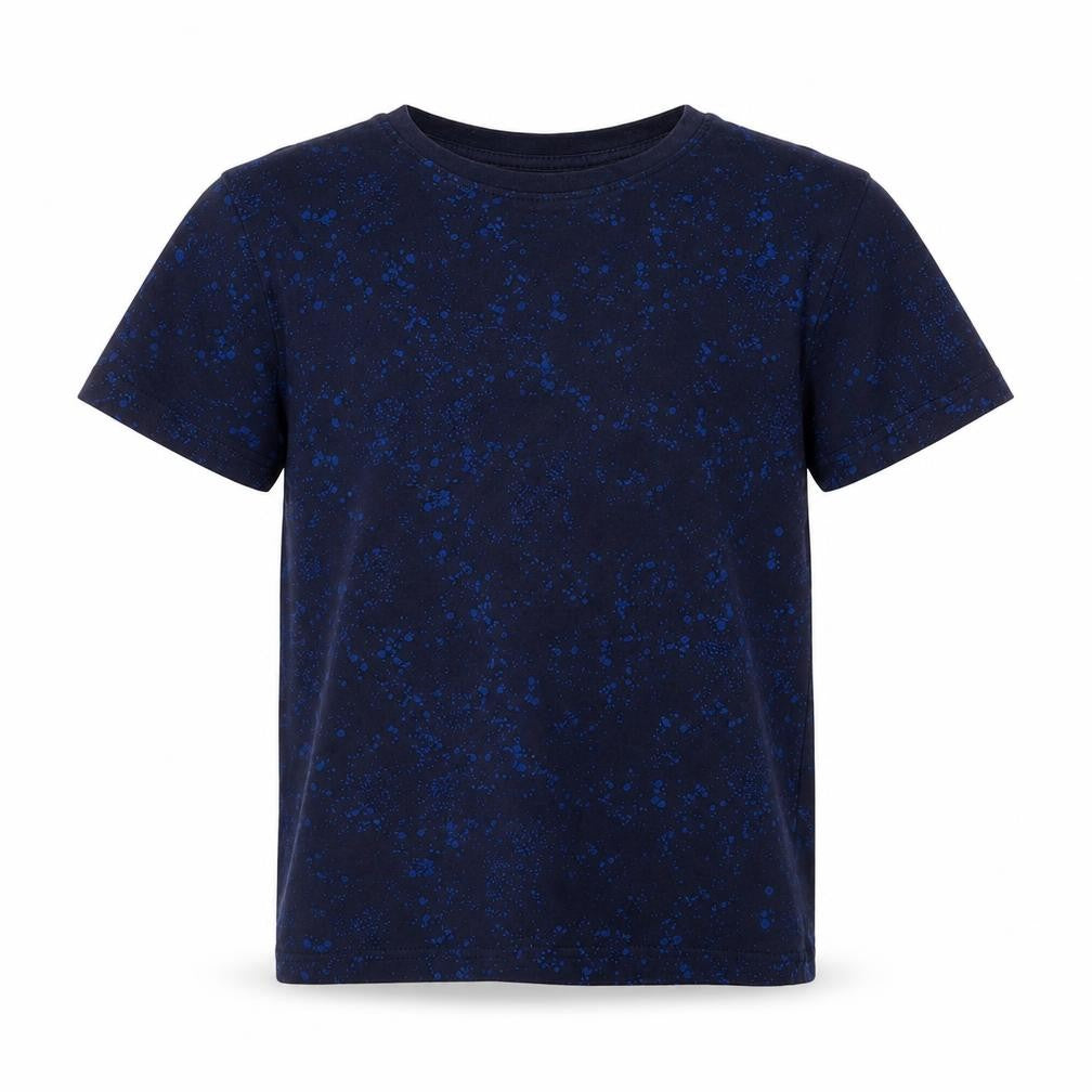 Primark Boys Blue Spotted  Basic T-Shirt Size 7-8 Years