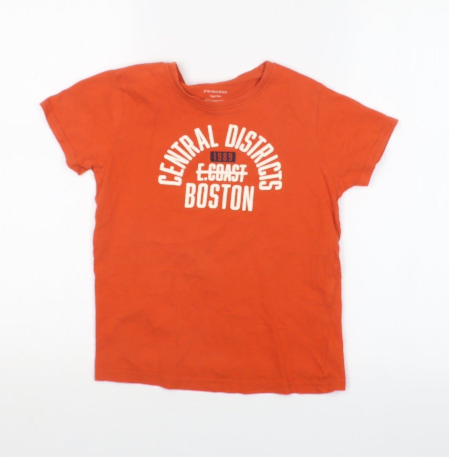 Primark Boys Orange   Basic T-Shirt Size 7-8 Years