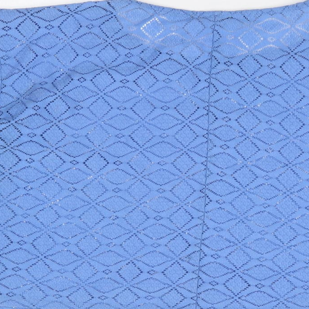 Womens UK Size 12 Atmosphere Blue Cropped T-Shirt