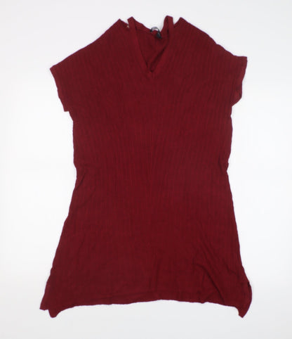 Womens UK Size 14 Select Red Basic T-Shirt