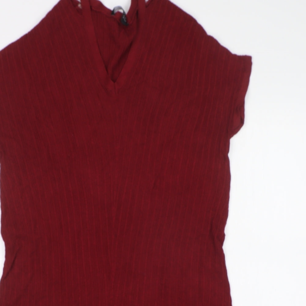 Womens UK Size 14 Select Red Basic T-Shirt
