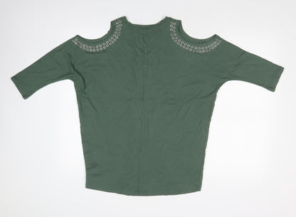 Womens UK Size 10 Select Green Basic T-Shirt