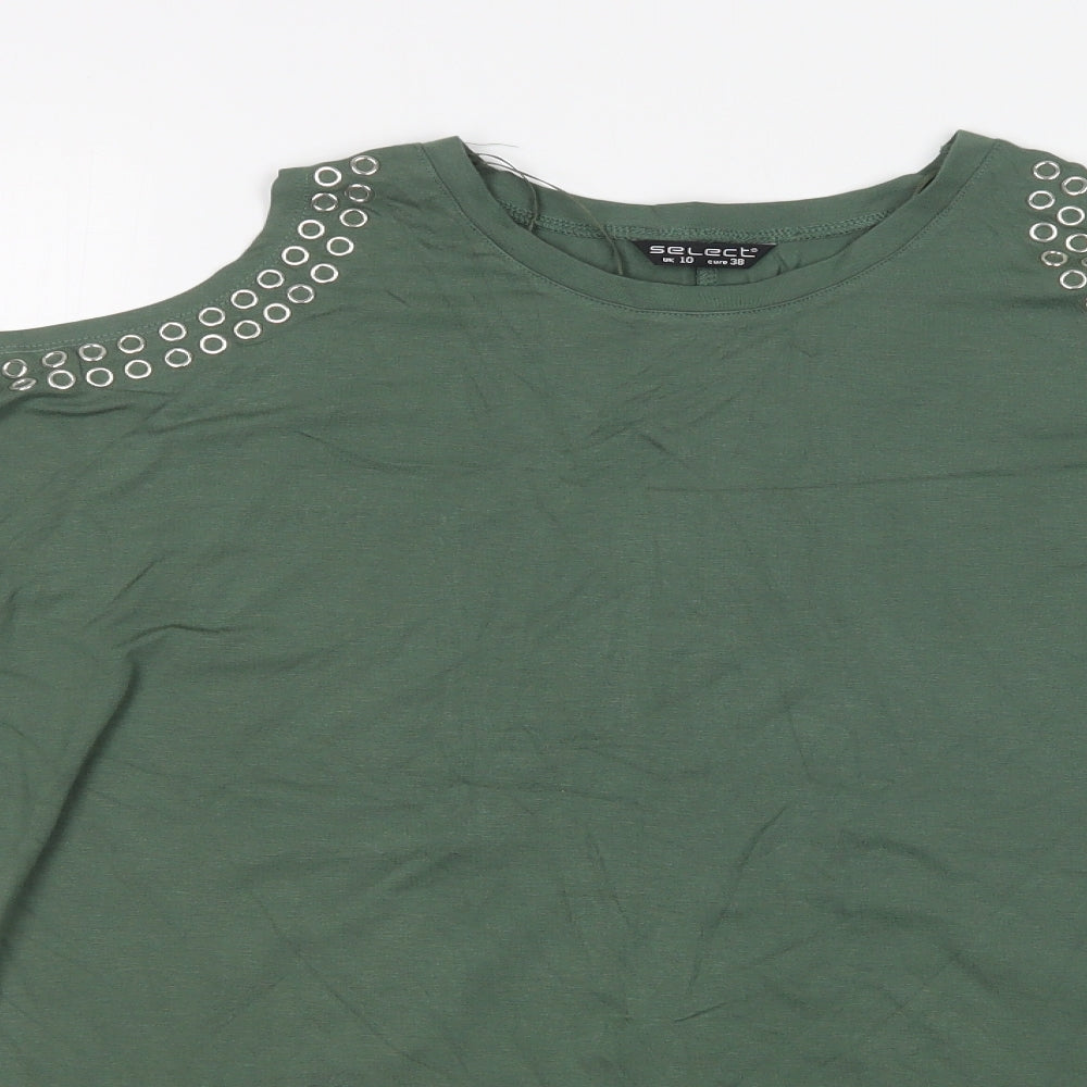 Womens UK Size 10 Select Green Basic T-Shirt