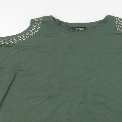 Womens UK Size 10 Select Green Basic T-Shirt