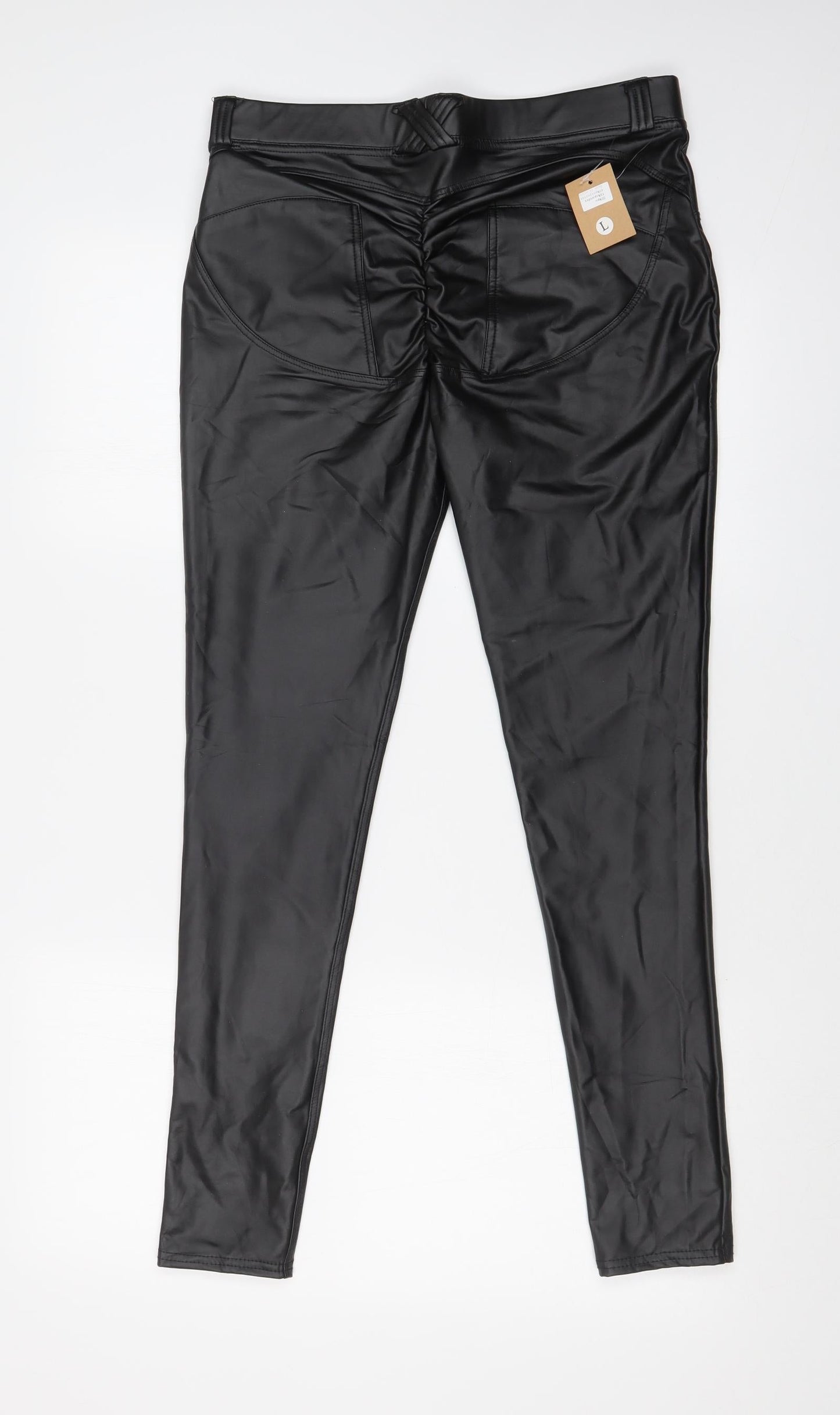 Womens UK Size L Preworn Regular Fit Skinny Black Jeans