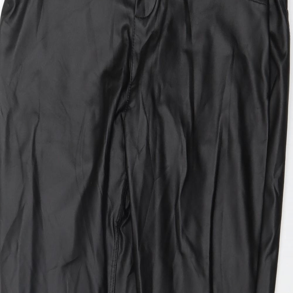 Womens UK Size L Preworn Regular Fit Skinny Black Jeans