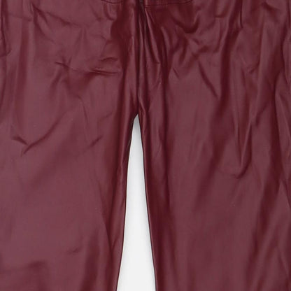 Womens UK Size L Preworn Regular Fit Skinny Red Jeans