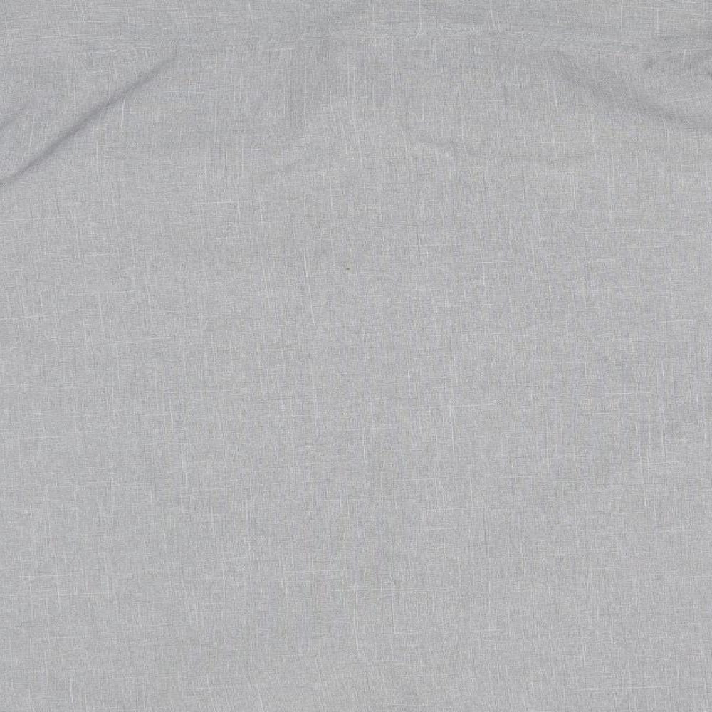 Mens UK Size  JOHN MILNER Grey  Button-Up Long Sleeve Casual Shirt