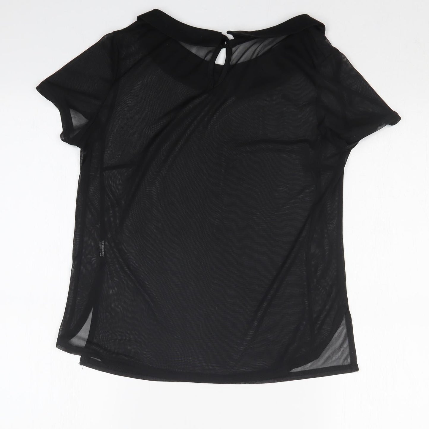 Womens UK Size 10 Atmosphere Black Basic T-Shirt