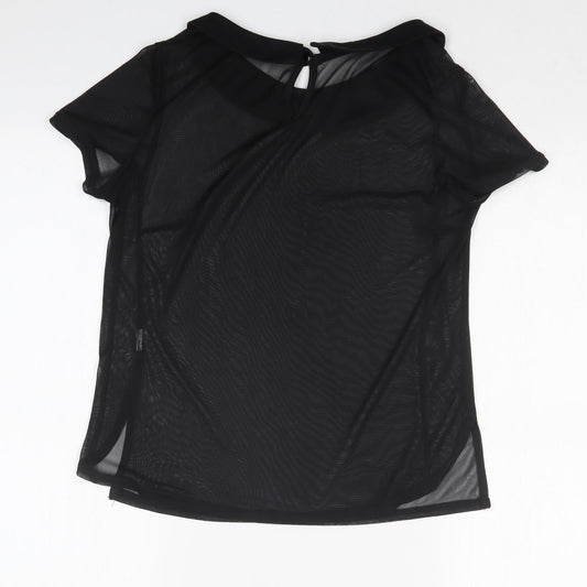 Womens UK Size 10 Atmosphere Black Basic T-Shirt