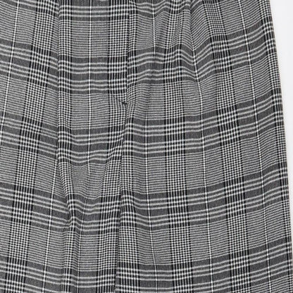 H&M Womens Multicoloured Check  Dress Pants Trousers Size 10 L24 in