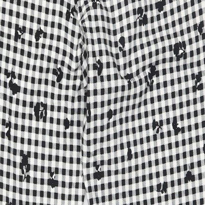 F&F Womens White Check  Trousers  Size 12 L25 in