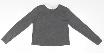 Womens UK Size M Zara Black Basic Polo