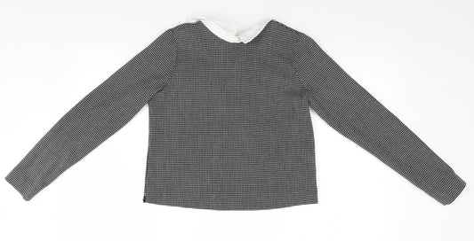 Womens UK Size M Zara Black Basic Polo