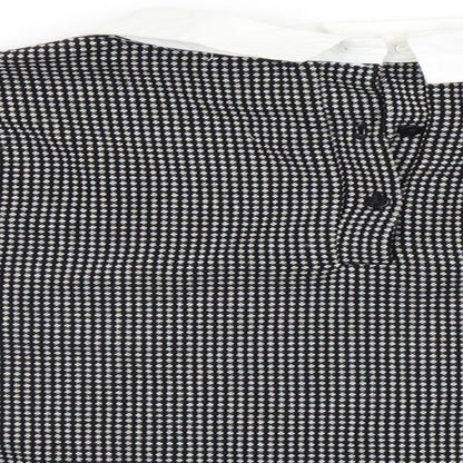 Womens UK Size M Zara Black Basic Polo