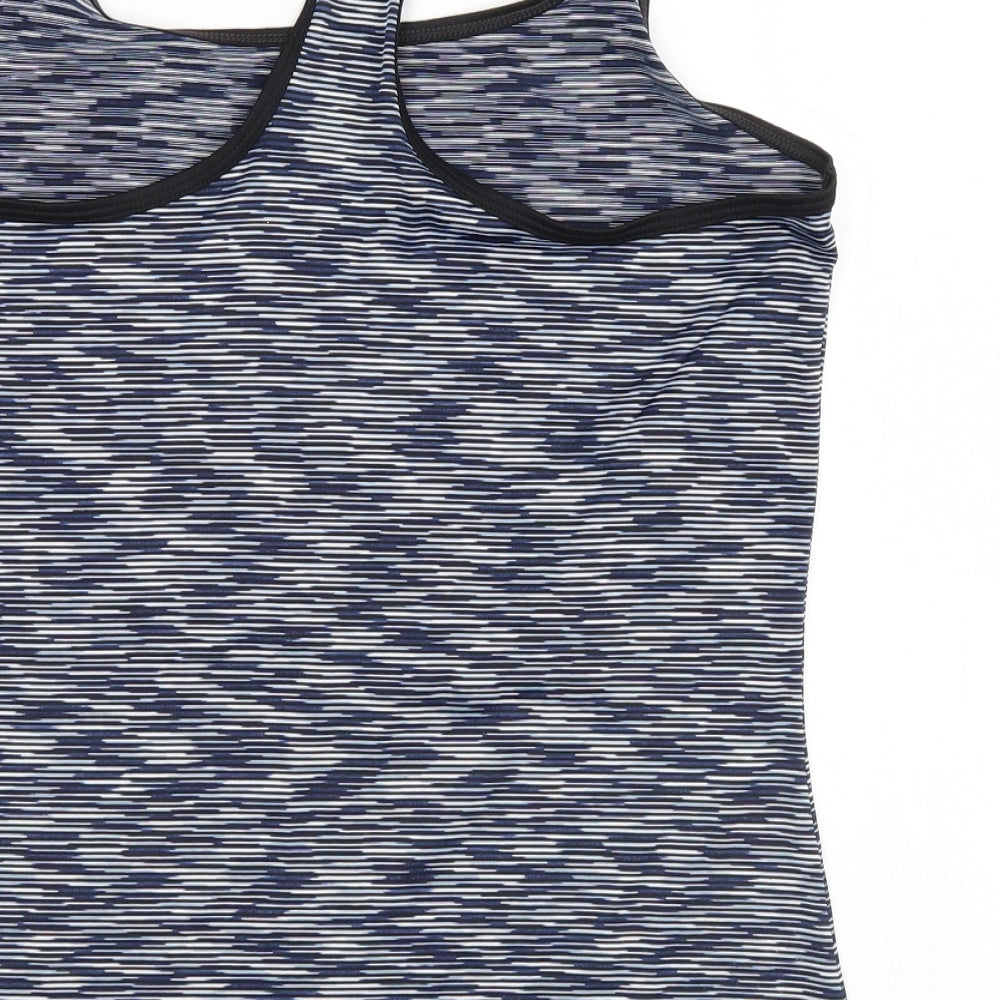 Preworn Womens Blue Striped  Basic Tank Size 12