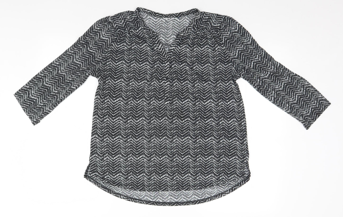 Womens UK Size  H&M Grey Basic Blouse