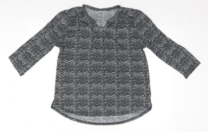 Womens UK Size  H&M Grey Basic Blouse