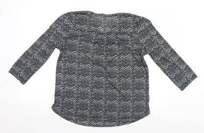 Womens UK Size  H&M Grey Basic Blouse