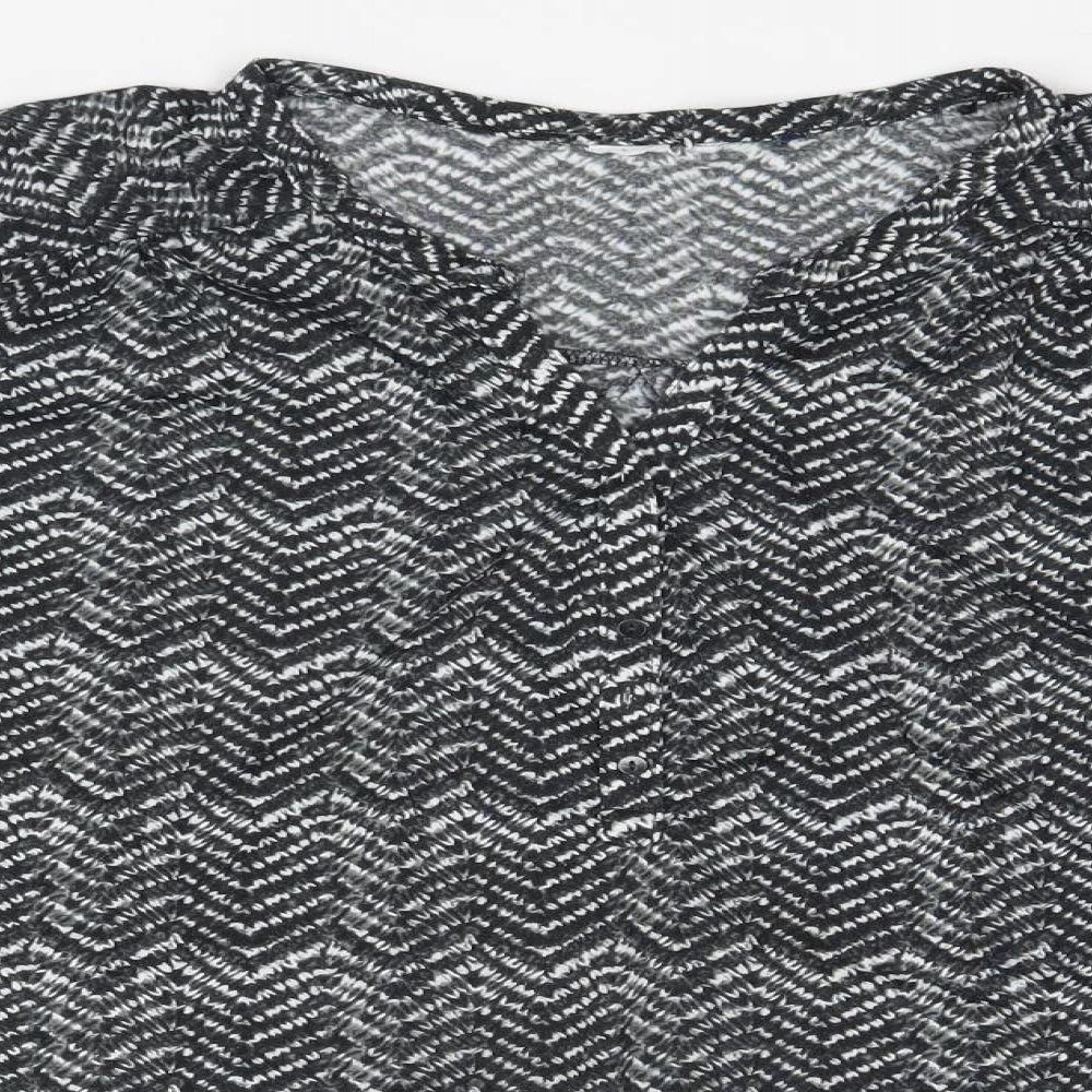 Womens UK Size  H&M Grey Basic Blouse