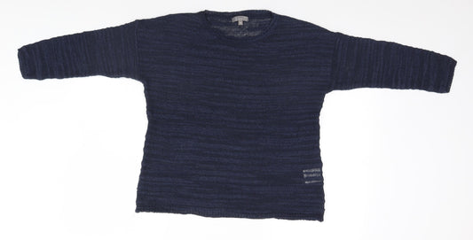 Avenue Womens Blue Striped  Pullover Jumper Size M