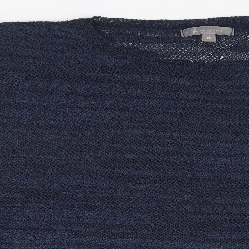 Avenue Womens Blue Striped  Pullover Jumper Size M