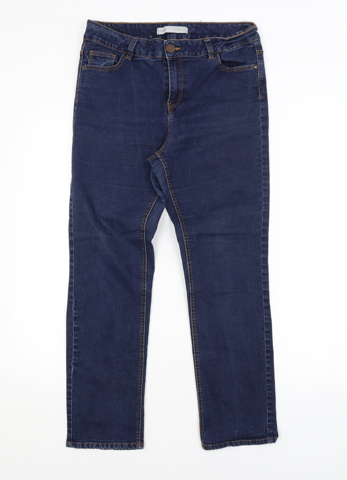 George Womens Blue   Straight Jeans Size 14 L26 in