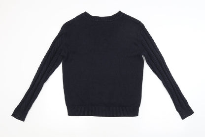 Womens UK Size XS H&M Blue Pullover Jumper