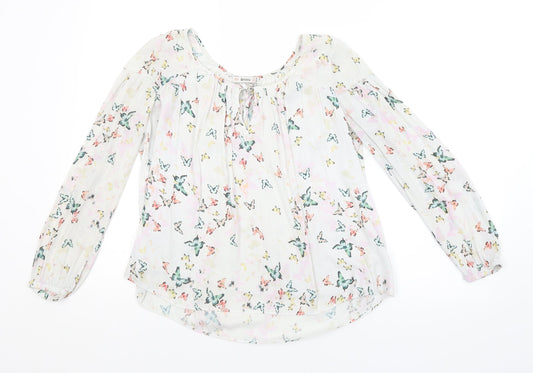 Bershka Womens Multicoloured Animal Print  Basic Blouse Size S